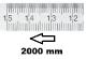 HORIZONTAL FLEXIBLE RULE CLASS II RIGHT TO LEFT 2000 MM SECTION 20x1 MM<BR>REF : RGH96-D22M0D150